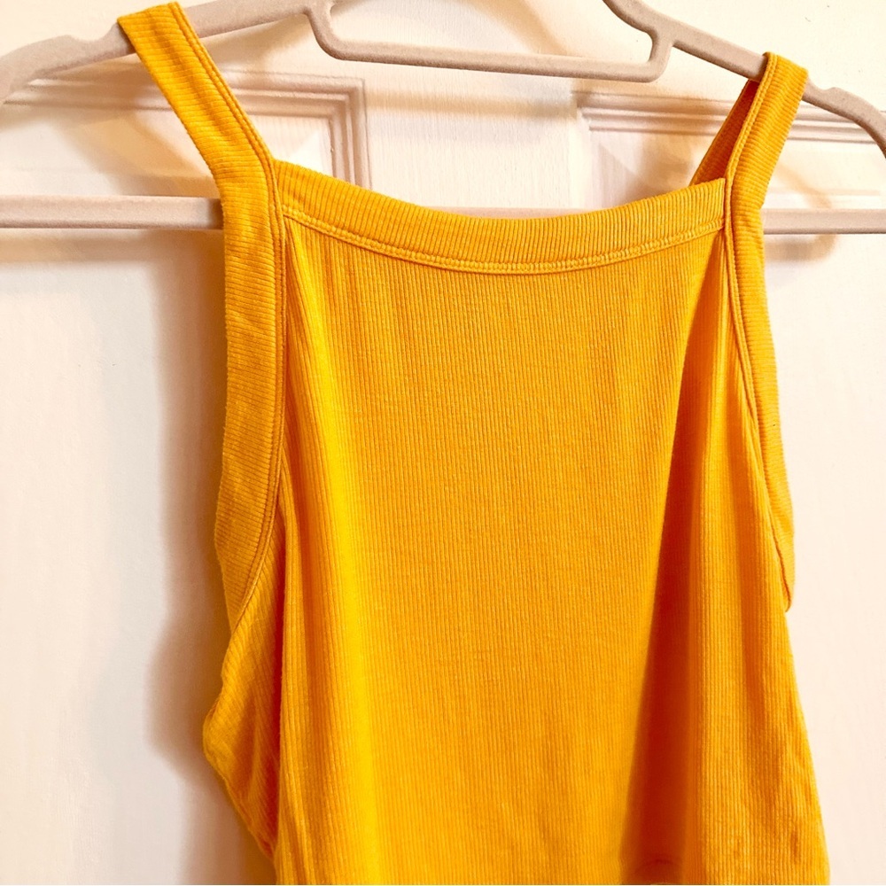 Orange ribbed LA Hearts crop top - Picture 2 of 3